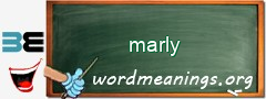 WordMeaning blackboard for marly